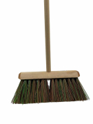 Hillbrush 12" Stiff Sherbro/Polypropylene Broom Complete